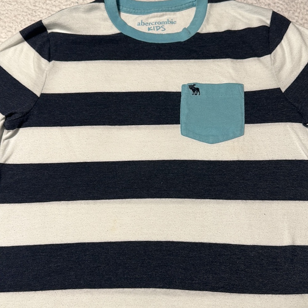 Abercrombie Kids Boys Striped Tee, EUC, Size 13/14 (Abercrombie Kids Sizing) - Picture 3 of 8